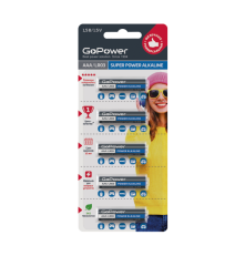 Элемент питания GoPower LR03 AAA BL5 Alkaline 1.5V (5 шт.)
