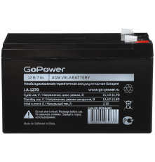 Аккумулятор свинцово-кислотный GoPower LA-1272, 12В/7.2А/ч