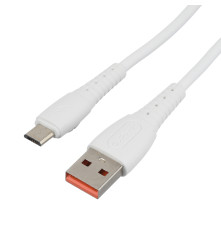 Кабель GoPower GP07M USB (m)-microUSB (m) 1.0м 2.4A силикон белый