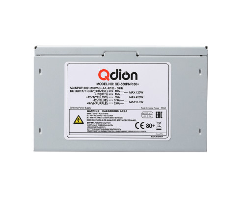 Блок питания 550 Вт FSP QDION QD-550PNR 80+