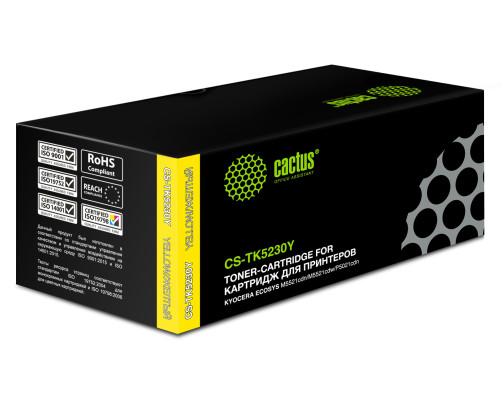 Картридж Cactus CS-TK5230Y TK-5230Y для Kyocera Ecosys M5521cdn/M5521cdw желтый (2200 стр.) Картридж Cactus CS-TK5230Y TK-5230Y для Kyocera Ecosys M5521cdn/M5521cdw желтый (2200 стр.)
