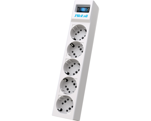 Сетевой фильтр Pilot SG5 5 outlets (GP), 10A / 2.2kVt, automatic circuit-breaker, 10 m Сетевой фильтр Pilot SG5 5 outlets (GP), 10A / 2.2kVt, automatic circuit-breaker, 10 m