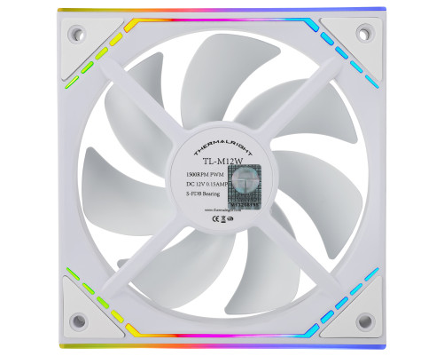 Вентилятор для корпуса Thermalright TL-M12W, белый Вентилятор для корпуса Thermalright TL-M12W, белый