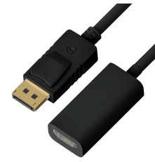 Переходник DP(20M)/HDMI(19F) ver. 1.2/v1.4, 0.1 м, черный 
