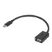 Кабель-адаптер OTG USB 2.0, CM/AF, 0.5 м, черный, 28/28 AWG, экран, армированный, морозостойкий