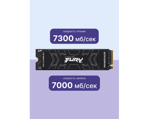 Твердотельный накопитель Kingston FURY Renegade SFYRD/2000G, 2TB, M.2(22x80mm) Твердотельный накопитель Kingston FURY Renegade SFYRD/2000G, 2TB, M.2(22x80mm)