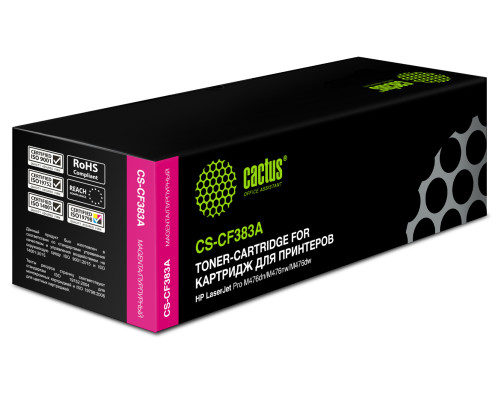 Картридж лазерный Cactus CS-CF383A CF383A для HP LJ Pro M476dn/M476nw/M476dw, пурпурный (2700 стр.) Картридж лазерный Cactus CS-CF383A CF383A для HP LJ Pro M476dn/M476nw/M476dw, пурпурный (2700 стр.)