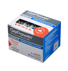 Элемент питания GoPower LR6 AA Shrink 4 Alkaline 1.5V (20 шт.)