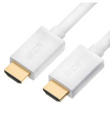 Кабель HDMI(19M)-HDMI(19M) ver. 2.0, 1 м, 28/28 AWG, тройной экран, белый, GCR-HM761-1.0m