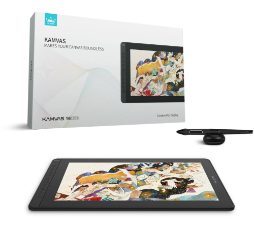 Интерактивный дисплей Huion KAMVAS 16 (2021), черный