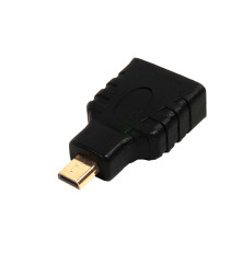 Адаптер переходник microHDMI-HDMI GC-CVM401,Тип D ( micro-HDMI) 19M(AM) / Тип А 19F AF, золотые разъемы
