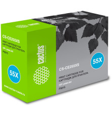 Картридж лазерный Cactus CS-CE255XS CE255X для HP LJ P3015, черный (12500 стр.)