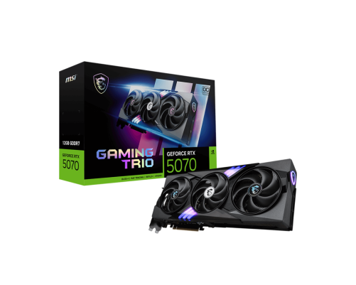 Видеокарта MSI GeForce RTX 5070 12G GAMING TRIO OC 12GB, GDDR7/192-bit Видеокарта MSI GeForce RTX 5070 12G GAMING TRIO OC 12GB, GDDR7/192-bit