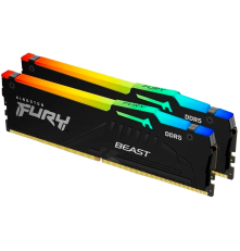 Модуль оперативной памяти Kingston 32GB FURY Beast Black RGB DDR5 5600Mhz DIMM kit 2*16,Non-ECC,  CL40, 1.25V, 288-pin RTL