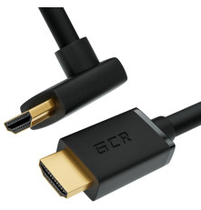 Кабель 1 м HDMI 2.0, M/M верхний угол, черный, 28/28 AWG, GCR-52318