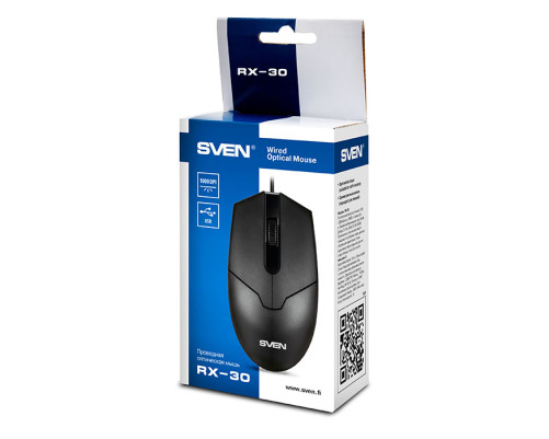 Мышь проводная SVEN RX-30, USB, чёрный Мышь проводная SVEN RX-30, USB, чёрный