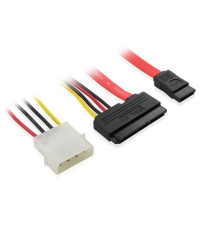 Комплект SATAII-кабелей GCR GC- ST301 SATAII 22pin(15pin+7pin) AM/Molex 4pin AM/ .SATAII 7pin AM,  0.5 м