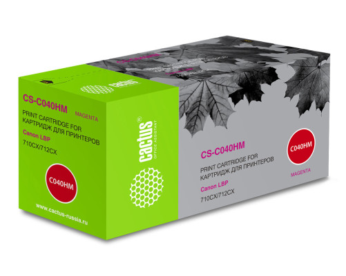 Картридж Cactus CS-C040HM 040 H M для Canon LBP 710CX/712CX I-Sensys, пурпурный (10000 стр.)