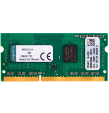 Модуль оперативной памяти Kingston 4GB KVR16LS11/4WP DDR3L 1600Mhz SO-DIMM, CL11, 1.35V, 1R, 4Gbit, RTL