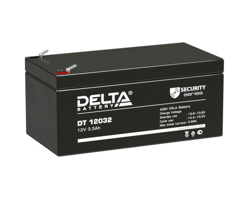 Аккумулятор свинцово-кислотный DELTA DT 12032, 12В/3.3Ач Аккумулятор свинцово-кислотный DELTA DT 12032, 12В/3.3Ач