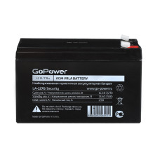 Аккумулятор свинцово-кислотный GoPower LA-1270, 12В/7 Ач, клеммы T2/ F2