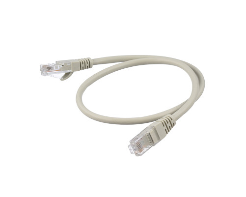 Патч-корд GoPower RJ-45 (m)-RJ-45 (m) 2.0м кат.5е ПВХ 26AWG CCA серый в пакете (1/125)