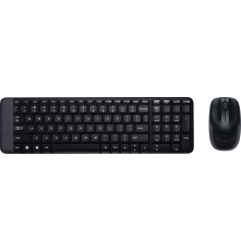 Комплект (клавиатура/мышь) беспроводной Logitech MK220 (USB, FM, keyboard:2xAAA, mouse:optical, 1000dpi, 3btn+Roll, 1xAA) Retail