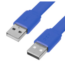 Кабель PROF 5 м USB 2.0 AM/AM, плоский, синий