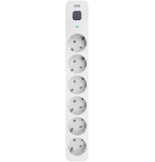 Сетевой фильтр PowerCom SP-06W 1.8 м, 6 розеток, белый