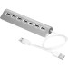 USB разветвитель Greenconnect GCR-UH227S, серебристый