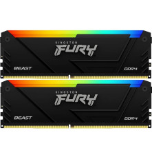 Модуль оперативной памяти Kingston 16GB DDR4-3600 (Kit of 2) FURY Beast RGB KF436C17BB2AK2/16