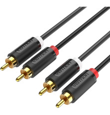 Кабель Vention 2RCA M/2RCA M, 2м, черный