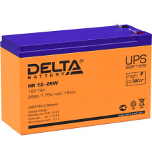 Аккумулятор свинцово-кислотный DELTA HR 12-28 W, 12В/7Ач
