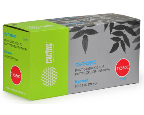 Картридж Cactus CS-TK560C TK-560 для Kyocera FS-C5300DN голубой (10000стр.) Картридж Cactus CS-TK560C TK-560 для Kyocera FS-C5300DN голубой (10000стр.)