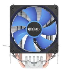 Вентилятор для процессора PCCooler S93 V2 (100W, 3-pin, 125mm, Al/Cu, 2x6mm, 1x92mm, 48CFM, 22dBA, 2200RPM, S: 1700/1200/115X, AM5/AM4, silver, black)