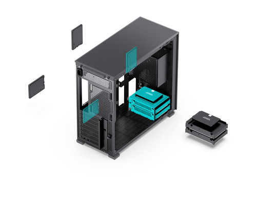 Корпус без блока питания/ Корпус JONSBO D41 STD Black ATX без БП, боковая панель из закаленного стекла, mini-ITX, micro-ATX, ATX, черный Корпус без блока питания/ Корпус JONSBO D41 STD Black ATX без БП, боковая панель из закаленного стекла, mini-ITX, micro-ATX, ATX, черный