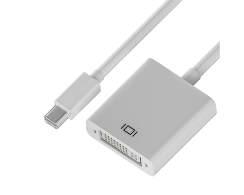 Адаптер-переходник miniDP(20M)-DVI(24+5F), 0.2 м, белый Адаптер-переходник miniDP(20M)-DVI(24+5F), 0.2 м, белый