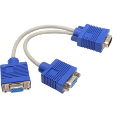 Кабель-разветвитель VGA 1-2 (1x15M/2 x15F),VCOM, 0.2 м <vvg6530-0.2m></vvg6530-0.2m>