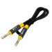 Кабель jack 3.5mm/jack 3.5mm, 1 м, черный, M/M, GCR-54244