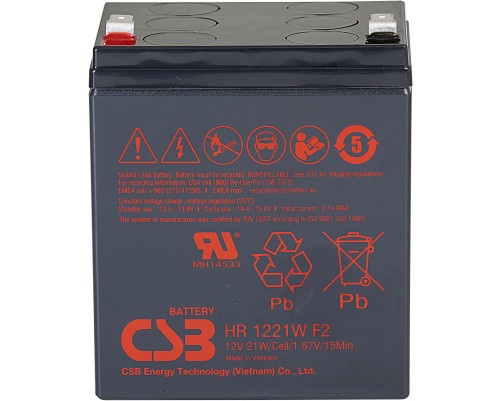Аккумулятор свинцово-кислотный CSB HR1221W F2, 12В/5Ач Аккумулятор свинцово-кислотный CSB HR1221W F2, 12В/5Ач