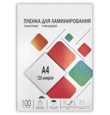 Пленка для ламинирования A4, 216х303 (125 мкм) глянцевая 100шт, ГЕЛЕОС [LPA4-125]