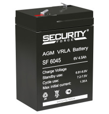 Аккумулятор свинцово-кислотный SECURITY FORCE SF 6045, 6В/4.5Ач