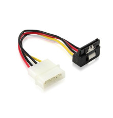 Кабель питания MOLEX 4pin/SATA 15pin, 0.15 м, угловой, железный зажим, медь