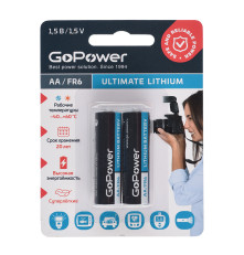 Элемент питания GoPower FR6 AA BL2 Lithium 1.5V