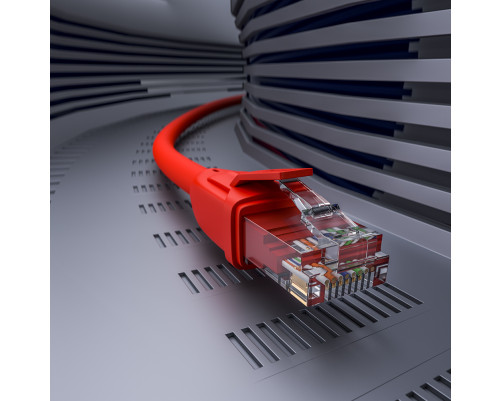 Патч-корд прямой 7.5m UTP кат.6, красный, 24 AWG, ethernet high speed, RJ45, T568B, GCR-52707 Патч-корд прямой 7.5m UTP кат.6, красный, 24 AWG, ethernet high speed, RJ45, T568B, GCR-52707