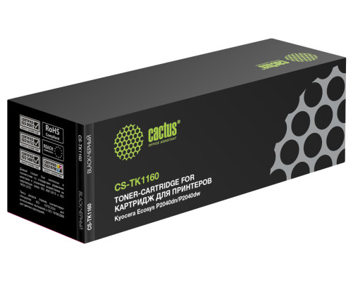 Картридж лазерный Cactus CS-TK1160 TK-1160 для Kyocera Ecosys P2040dn/P2040dw (7200 стр.) Картридж лазерный Cactus CS-TK1160 TK-1160 для Kyocera Ecosys P2040dn/P2040dw (7200 стр.)