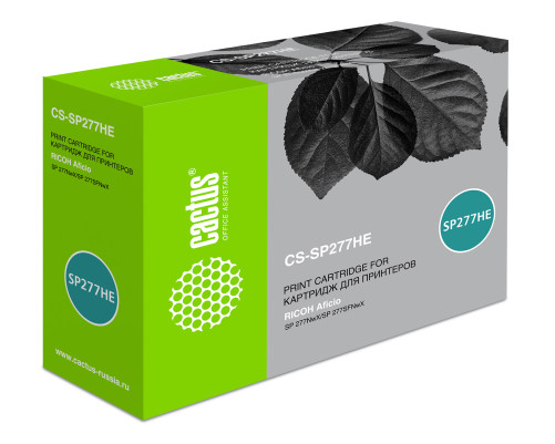 Картридж лазерный Cactus CS-SP277HE 408160 для Ricoh Aficio SP 277NwX/SP 277SFNwX (2600 стр.) Картридж лазерный Cactus CS-SP277HE 408160 для Ricoh Aficio SP 277NwX/SP 277SFNwX (2600 стр.)