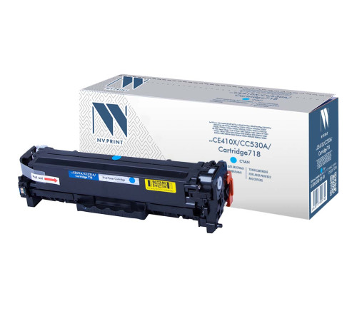 Тонер-картридж NVP NV-CE411A/CC531A/NV-718 для HP/Canon Color LaserJet 300 MFP M375nw/ 400 MFP M475dn/ 400 MFP M475dw/ 300 M351a/ 400 M451dn/ 400 M451dw/ 400 M451nw/ CP2024/ CP2024n/ CP2024dn/ CP2025/ CP2025n/ CP2025dn/ CP2026, голубой (2800 стр.)