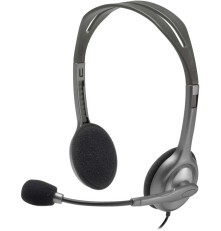 Гарнитура проводная Logitech H110, серый