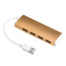 USB разветвитель Greenconnect GCR-UH214BR, бронзовый